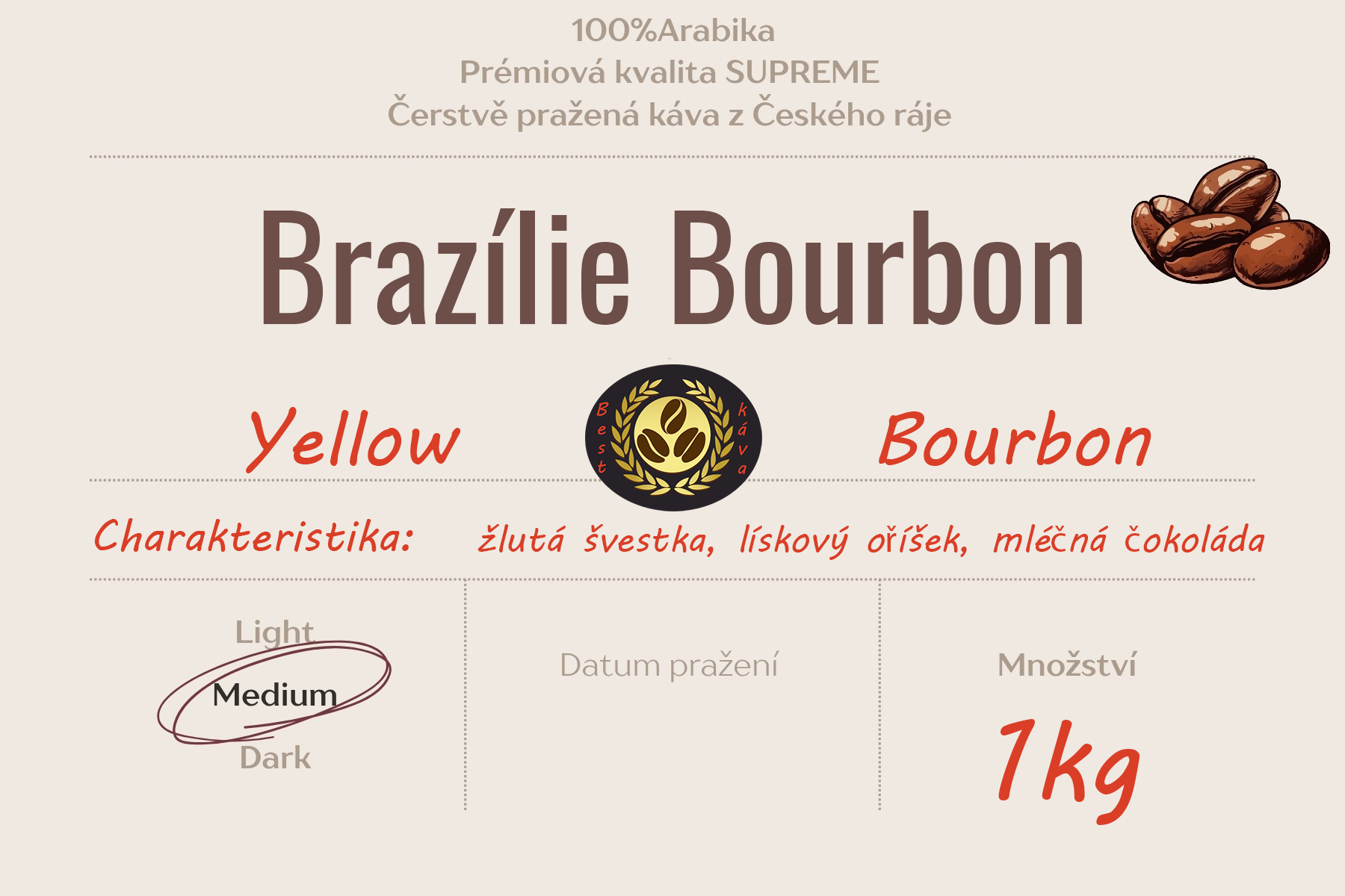 Brazilie bourbon 1kg